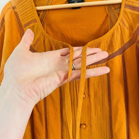 Anthropologie Deletta Screened Striped Silk Blend Blouse - Picture 4 of 11